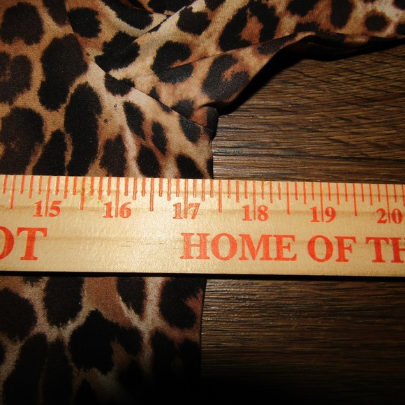 Express V-Neck Animal Leopard Print Blouse Sz XS - Picture 2 of 5